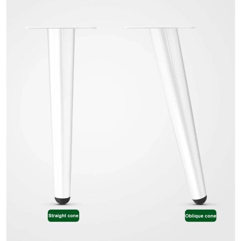 2Pcs Furniture Legs, White Metal Sofa Legs Modern Furniture Support Feet Replacement Leg for Couch Chair Ottoman Cabinet Table