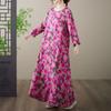Long Sleeve Plus Size Cotton Vintage Floral New In Dresses for Women Casual Loose Spring Summer Autumn Dress