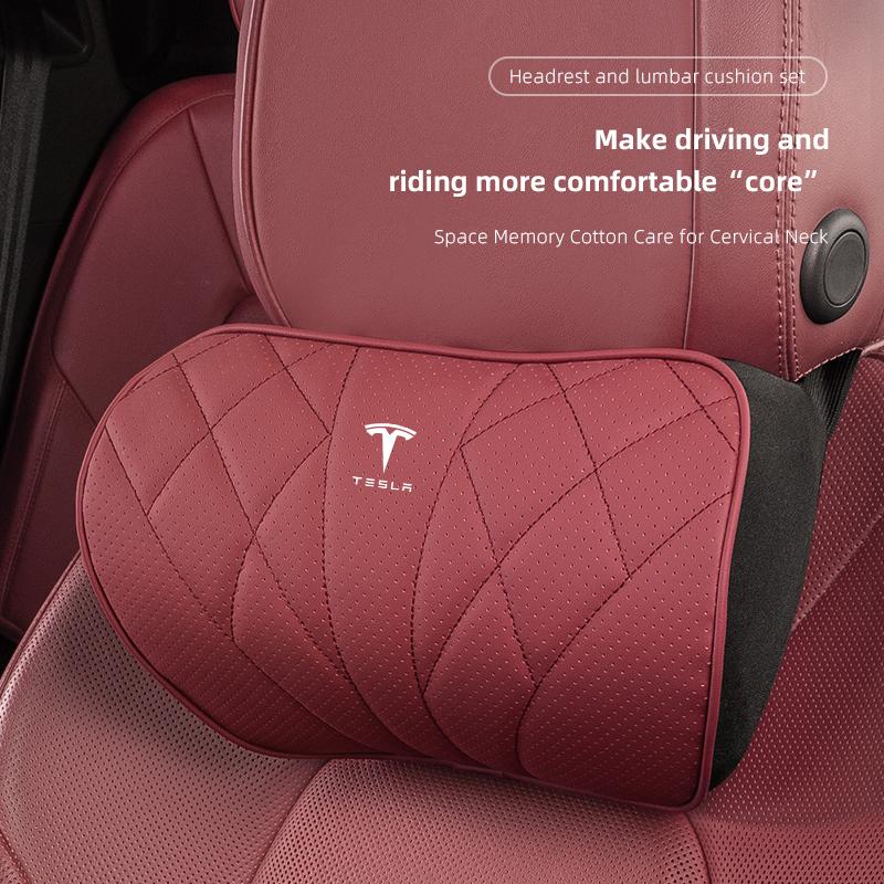 Poduszka na fotel samochodowy Zagłówek Poduszka lędźwiowa Podparcie lędźwiowe Akcesoria do Tesla Model 3 Highland Model 2023 Model S Model X Model Y