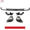 Mercedes-Benz E-Class (2014-2016) W212 Four-Door Sport Upgrade E300 E63 Exhaust Tips and Tailpipes.