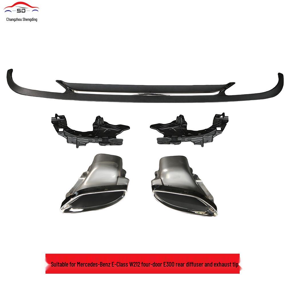 Mercedes-Benz E-Class (2014-2016) W212 Four-Door Sport Upgrade E300 E63 Exhaust Tips and Tailpipes.