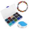 DIY Craft Round Quadrate Beads Kit Bracelet Necklaces Crafting Jewelry Making Supplies