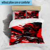 3PCS Red Black Apex Bedding Set,Including 1pc Duvet Cover And 2pcs Pillowcases Perfect for Bedroom, Dormitory, Fan Christmas gift