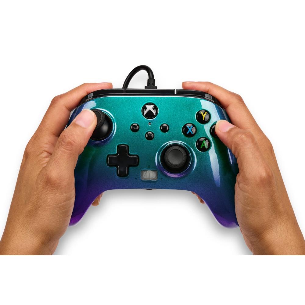 [2 Year Warranty] PowerA Enhanced Wired Controller Aurora Double Vibration Function for Xbox Series XS Xbox One PC Windows 1011 (Official Licensed) XB