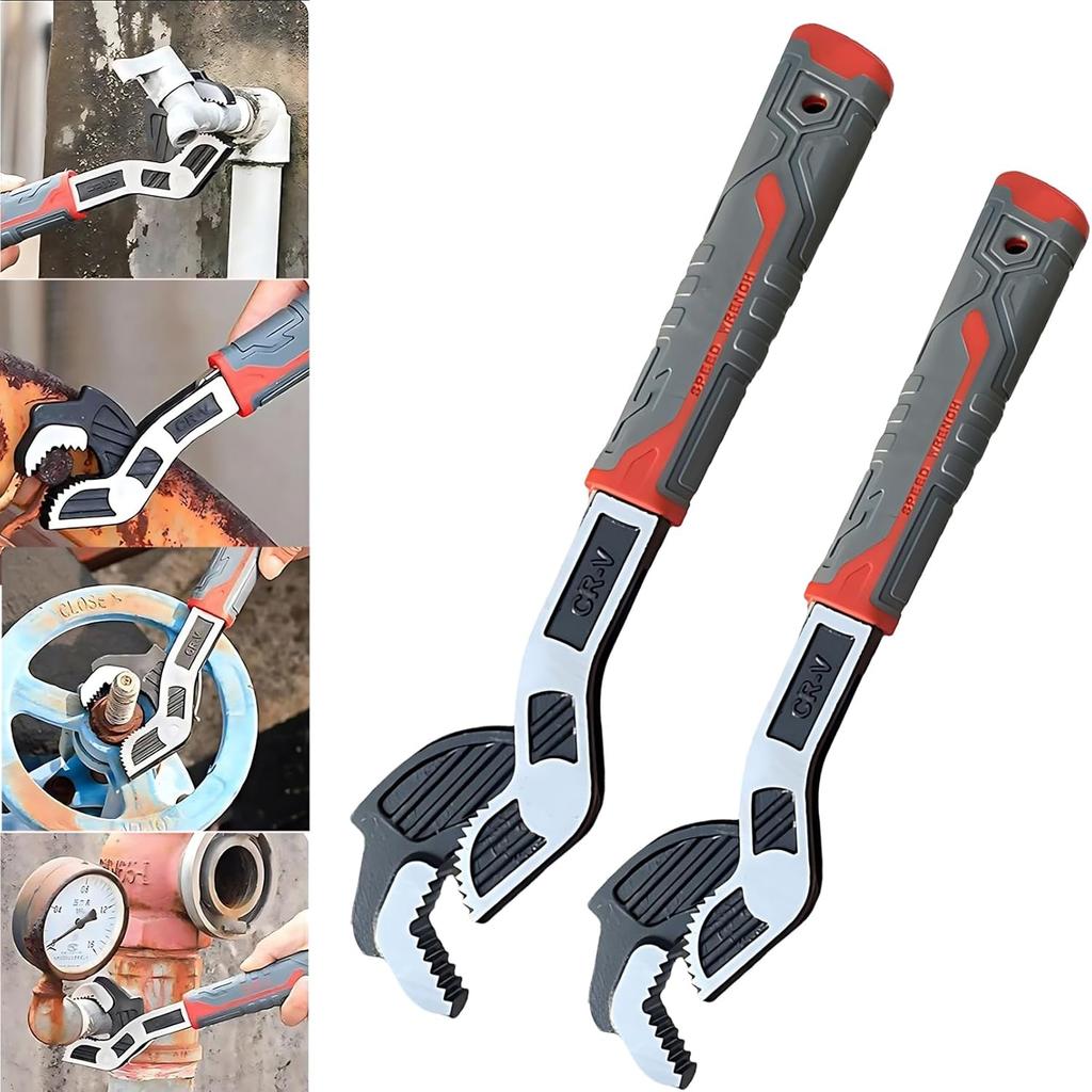 Self-Adjusting Wrench, Adjustable Wrench Set - Locking, quick-adjusting, powerful grip for 7-35mm Nuts