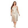 Plus Size Women's Ice Silk Summer Halter Loose Home Dress Nightdress