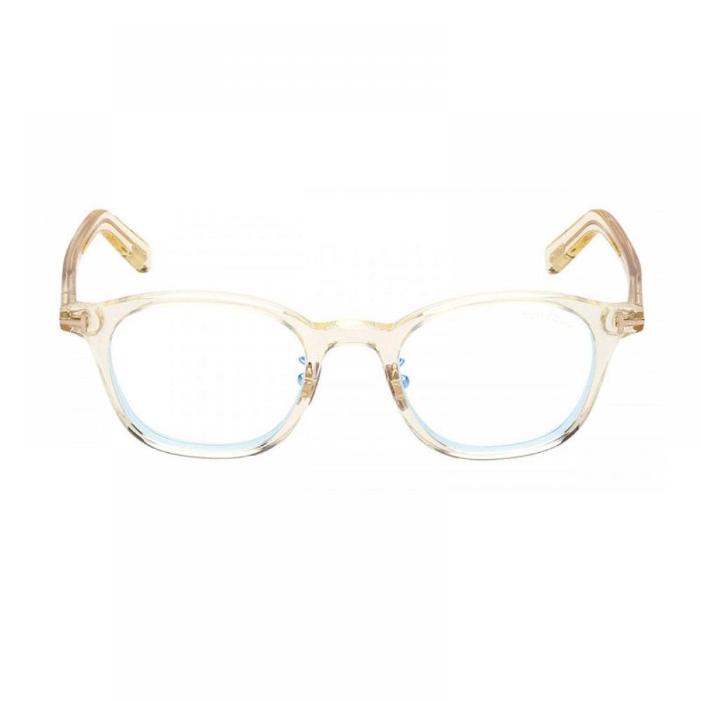 Tom Ford Eyeglasses Round Full Rim  Clear Blue Light Block Lens  Transparent  Ft