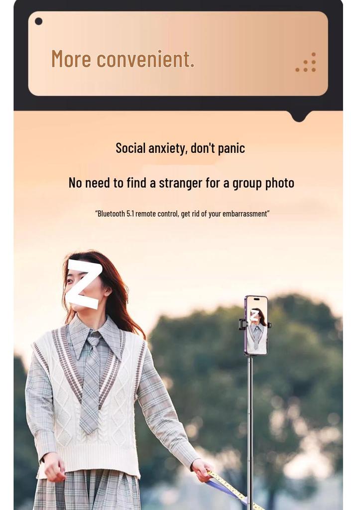 Bluetooth Selfie Stick Tripod: Portable, Multifunctional Phone Holder