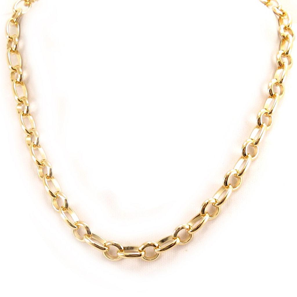 Les Trésors De Lily [D7918] - Gold-plated 'Maille Jaseron' Necklace - 45 Cm 10 Mm