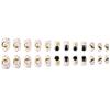 Glossy Black Cat & Bat Moon Halloween Nail Stickers – 24 Piece Set