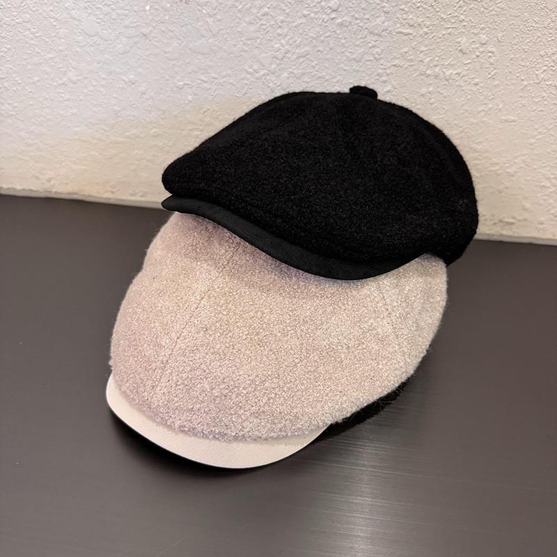 Retro Simple Vintage Solid Color Women Casual Beret Cap For Autumn Winter And