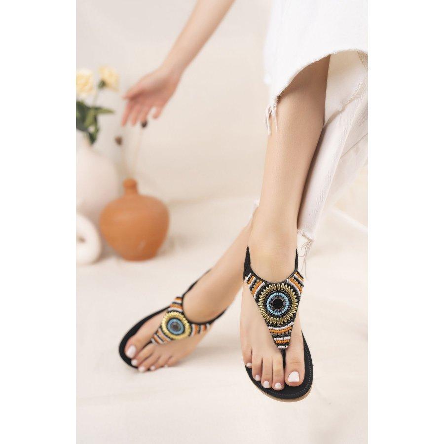

Women s Handcrafted Embellishment Detailed Flip Flops Sandals 36 белый