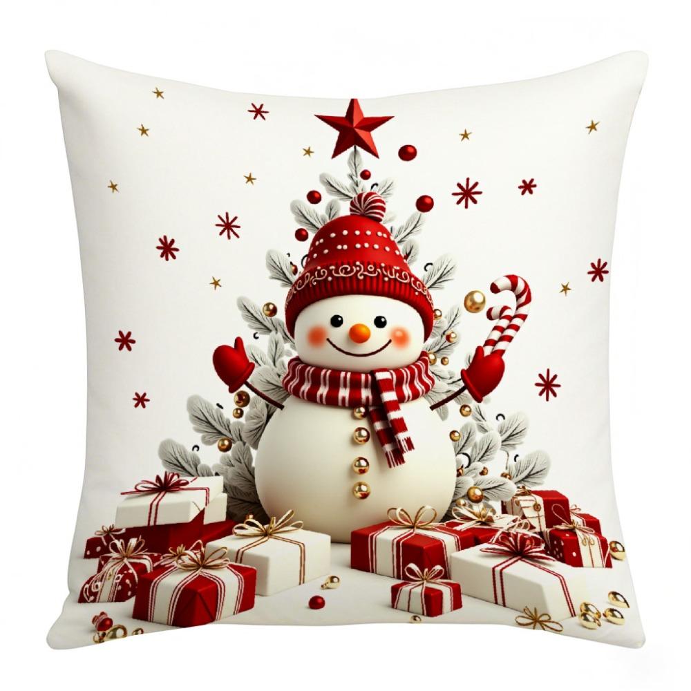 Soft Throw Pillowcase 45x45cm Sofa Cushion Cover New Christmas Pillow Cover  Xmas Home Decoration B