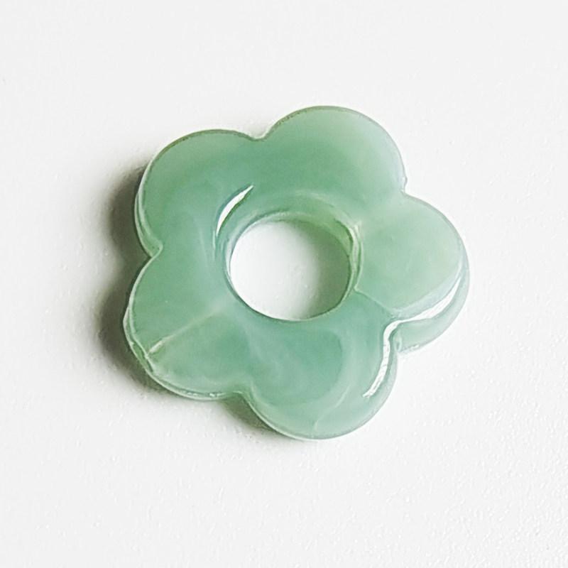 High Gloss Two-Color Acrylic Cloud Flower Beads for DIY Jewelry