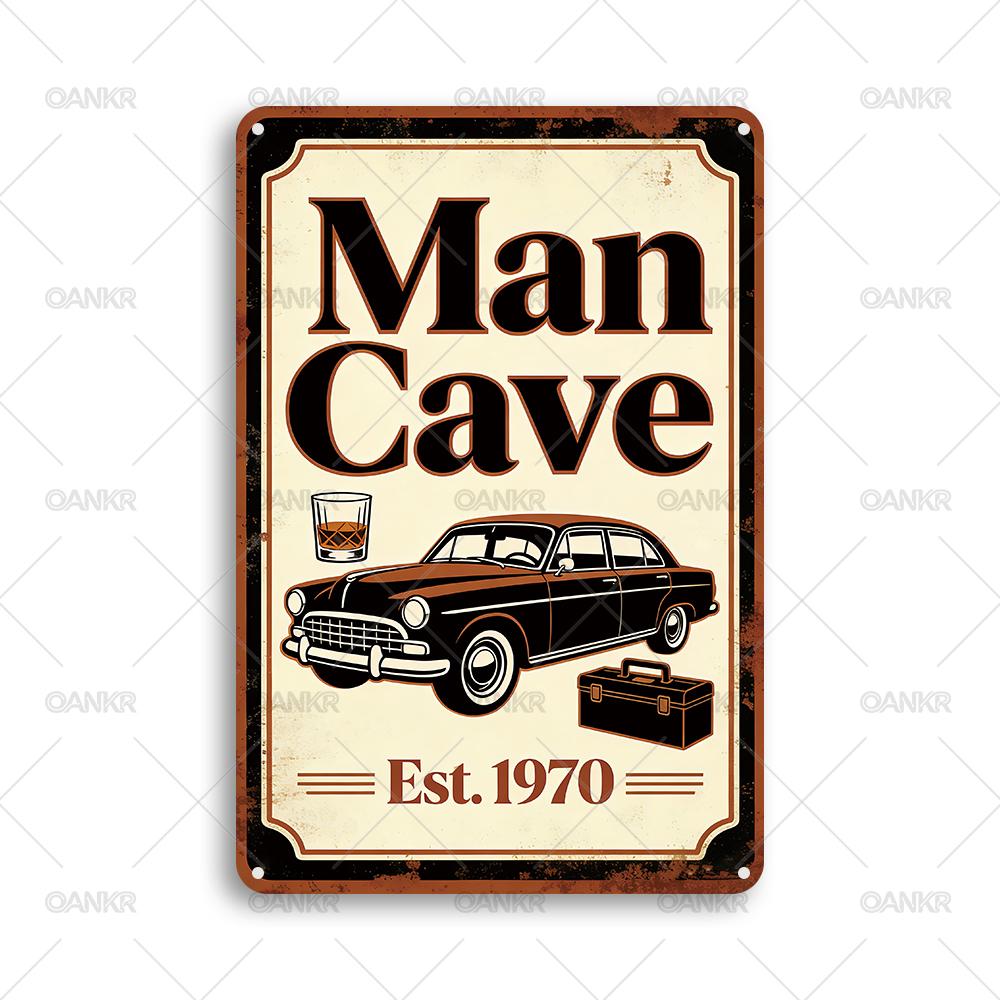 

Vintage Metal Tin Sign Man Cave Car Poster Metal Signs for Man Cave Garage Farm Bar Garden Home Wall Decor Plaque 20x30cm（7.8x11.8inch）