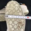 Coach Canvas and Leather Shoes Sneakers Beige Size 6 23.0