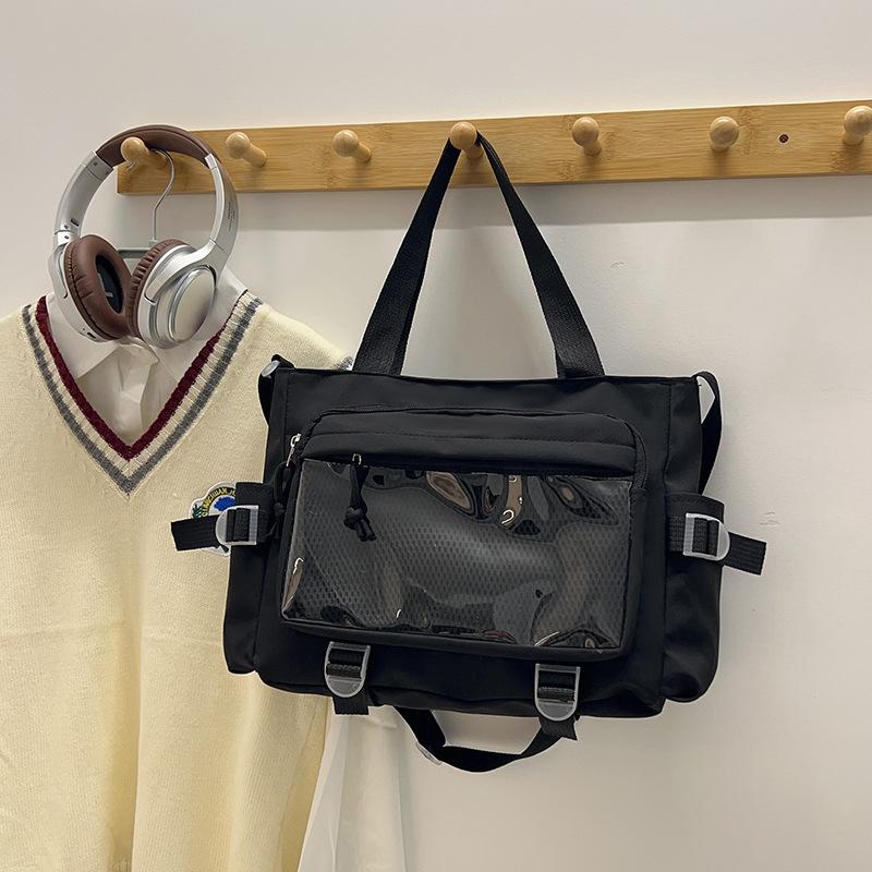 

2025 новая сумка для отдыха большой вместимости, многофункциональная сумка для репетиторства, для обучения макияжу, на плечо, портативная и легкая сумка-тоут чёрный