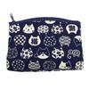 Kyosuke Hergestellt in Japan 12 x Perfekt für und mit einer japanischen Katze Atem Marineblau Damenbeutel, ca.. 15.5cm, Kosmetik, Accessoires, Tragen,