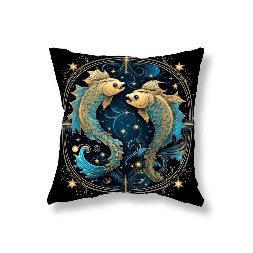 Wystrój domu Wzory znaków zodiaku Dekoracyjne poszewki na poduszki Dekoracyjna poszewka na poduszkę Nadaje się na sofę, sypialnię, samochód Poszewka na poduszkę