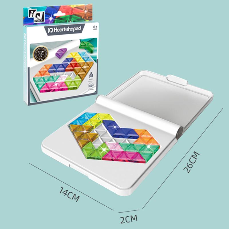 60 Levels Intellectual Puzzle Board Game Tangram Logical Thinking Challenge Travel Brain Game Children Education Montessori Toys