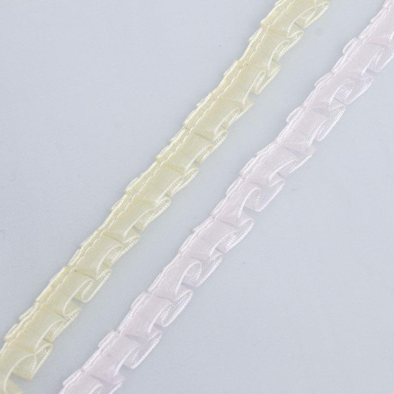 1cm Wide Transparent Chiffon Ribbon Lace Pet Clothing Hat Accessories Handmade Decorative Materials Ruffled Lace Ribbon Bow DIY Flower Handmade