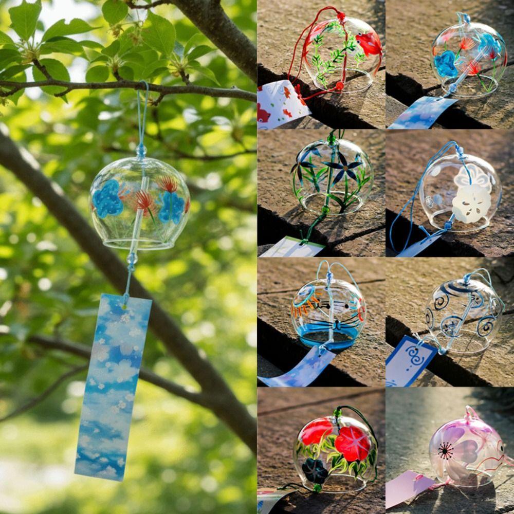 Glasmalerei Glas Bemalt Windspiel Anhänger Design Türdekoration Heimdekoration