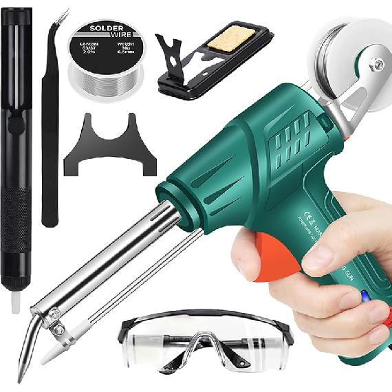 Internally Heated Industrial Welding Tools, 3 In 1 Portable 110V handheld Automatic Corded Multi-function Soldering Iron Soldering Gun Set for