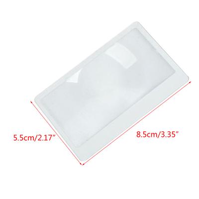 Lente de Fresnel Fina Lentes de Lupa de Bolso Lupa de Cartão de Crédito para Leitura ou Iniciador de Fogo 3X Presente para Idosos