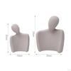 Abstract Character Ornament, Couples Sculptures Affectionate Embrace Statue for TV Stand