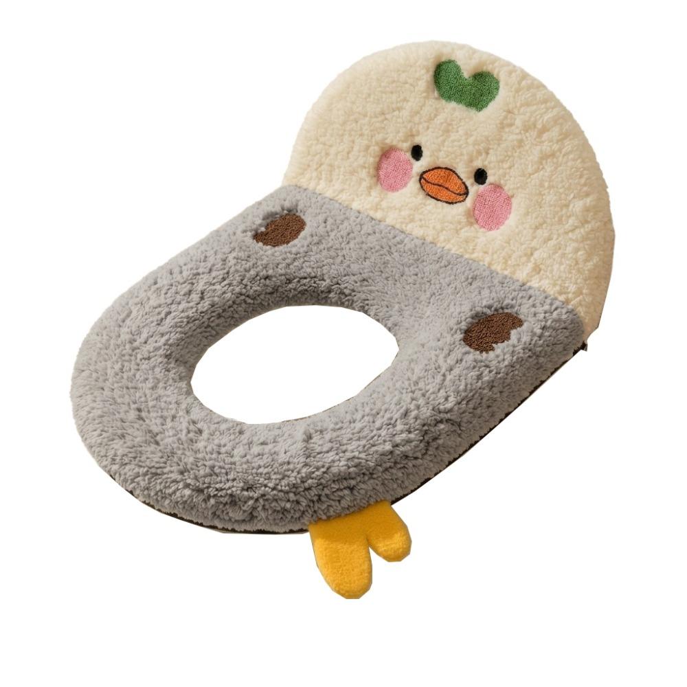 Chicken Shape Backrest Cartoon Chicken Toilet Cushion Thickened Cute Toilet Mat Winter Season