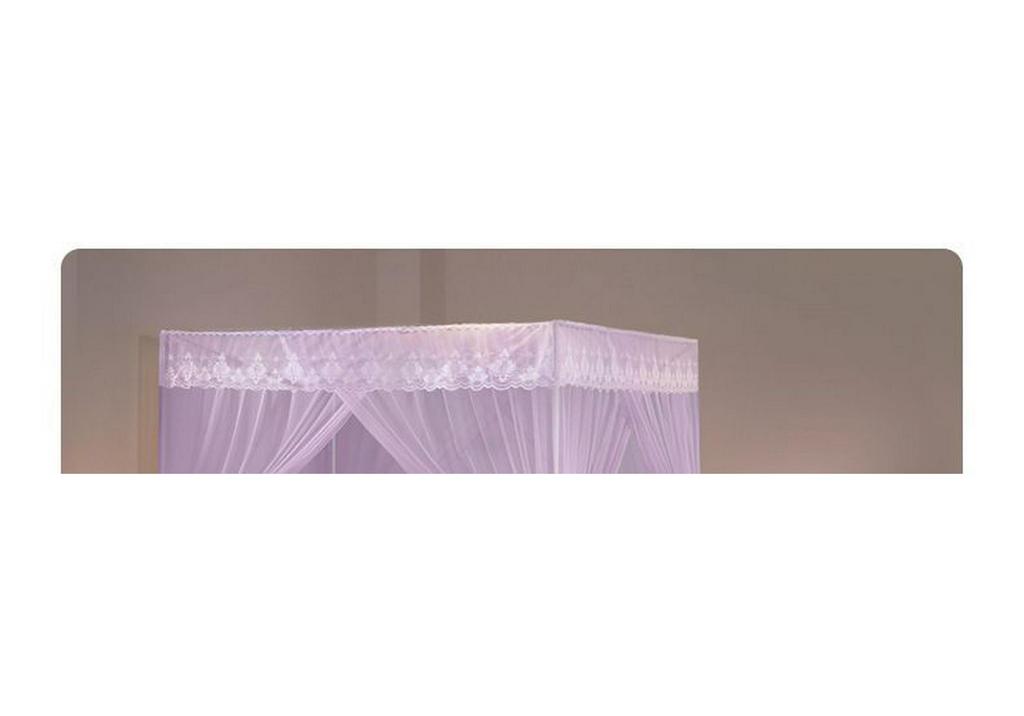 Palace Three-Door Mosquito Net for Double Bed—Floor Stand, Ventilated & Anti-Mosquito