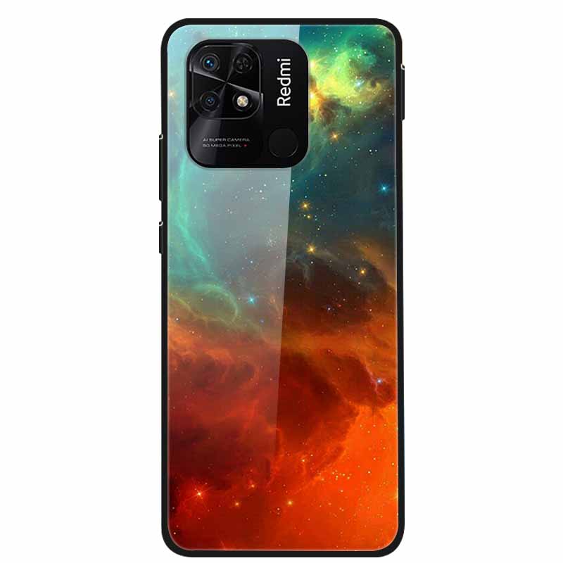 For Redmi 10C Case Luxury Tempered Glass Back Cover Hard Case For Xiaomi Redmi 10C 10 C Capa Redmi10C Shockproof Funda Coque