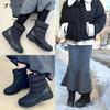 Oriental Traffic OT3401 BLACK (2021 Autumn/Winter) Women's Lightweight Snow Boots with Water-Repellent Lining, Warm and Lightweight, Waterproof for Sn