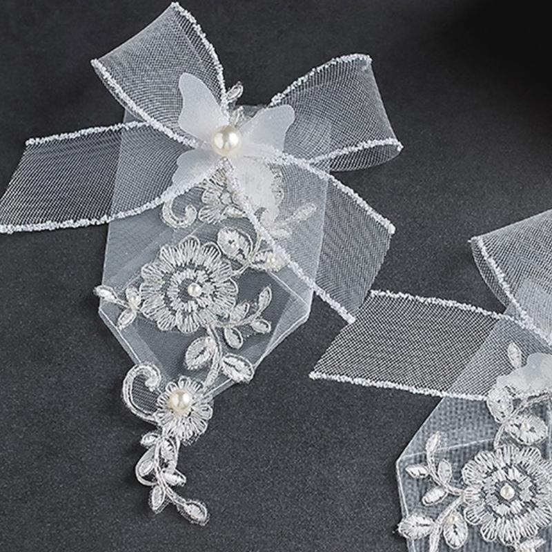 Wedding Lace Gloves Pearls Proms Gloves for Operas Stage Performances Evening Dinner Women Gloves Lady Gloves
