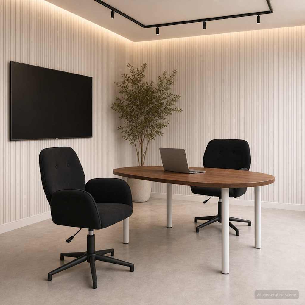 Swivel Chairs 2 Pcs. 54 X 55 X 90 Cm Black Velvet