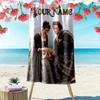 Serviette de plage personnalisée avec impression Outlander vibrante, grande serviette douce à séchage rapide pour la plage, le camping, la natation_xia