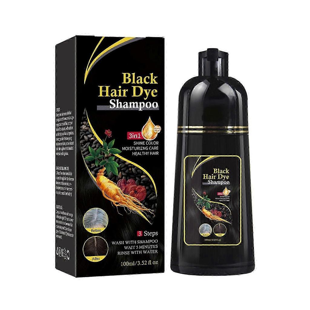 1-3pcs Natural Herbal Instant Black Hair Dye Shampoo For White Hair Coloring