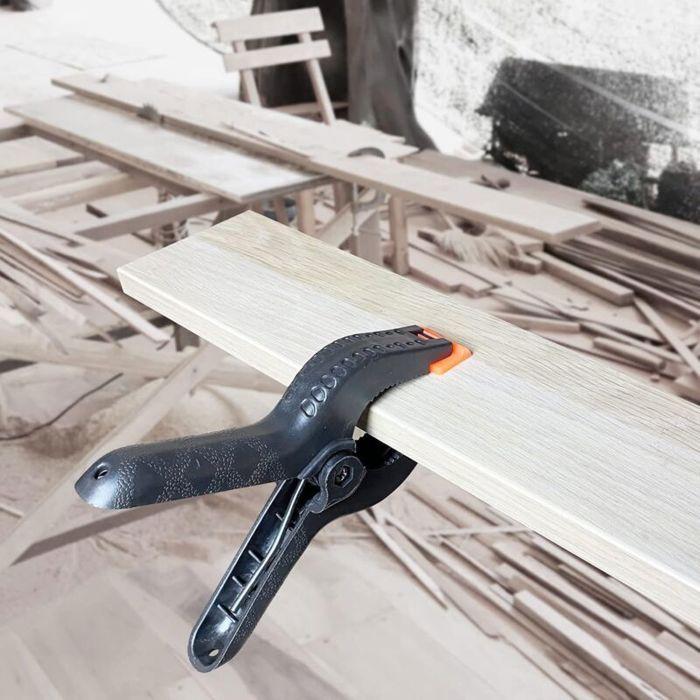 4 pièces pince à ressort plastique 6" 158MM, haute force de serrage, ouverture max 65MM, pince serre-joint pour bois et atelier.