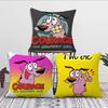 Cartoon C-C-ourage The C-Cowardly Dog cushion cover Pillow Cover Decoration Room Home Sofa living Office Car Nordic Simplicity