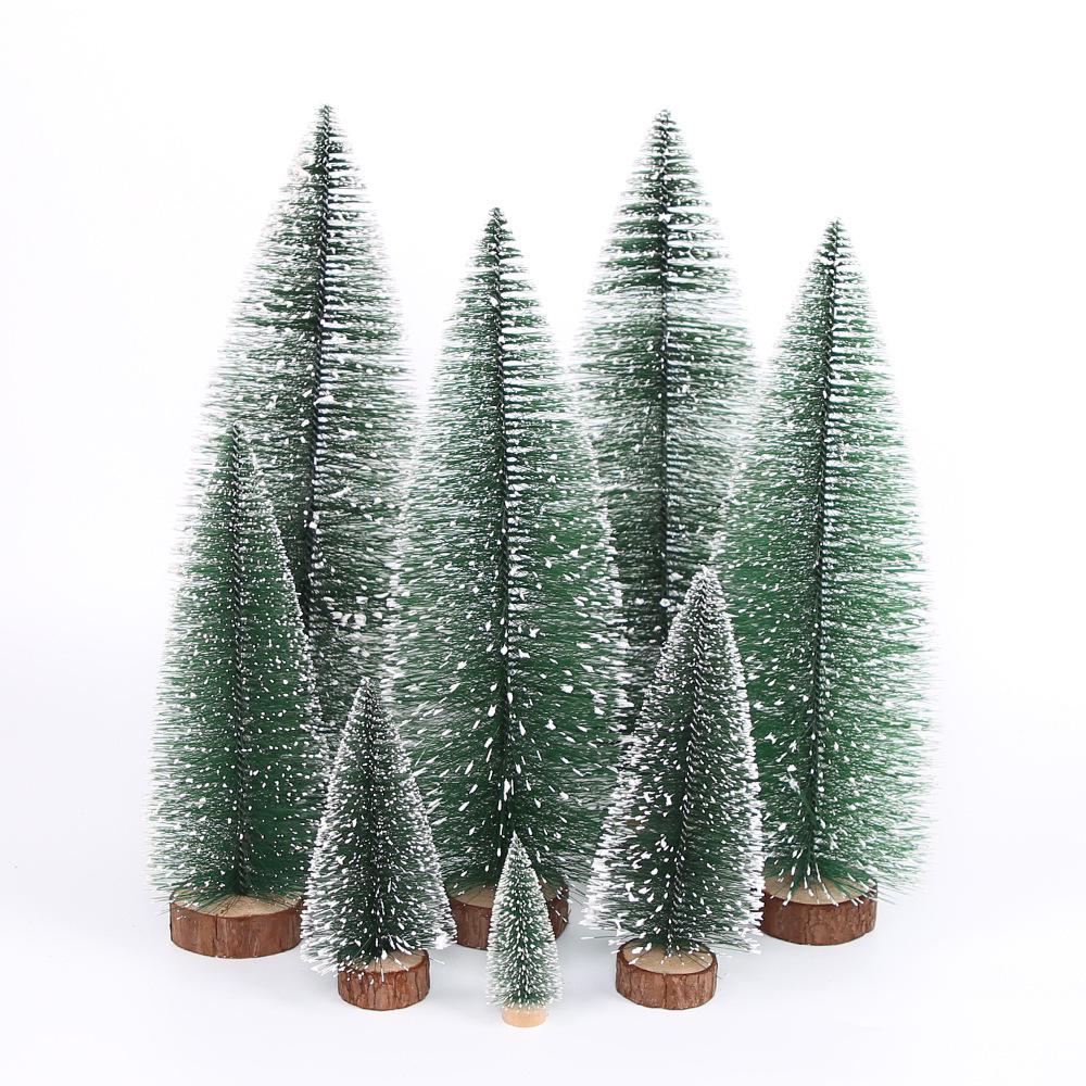 Mini DIY Pine Needle Christmas Tree Ornaments - Small White Cedar Desktop Decoration