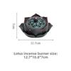 Handgefertigter Keramik Räuchergefäß Lotus Zen Aromatherapie Heimdeko, Retro Duftkunst Geschenk Indoor Zen Deko Duftender Halter