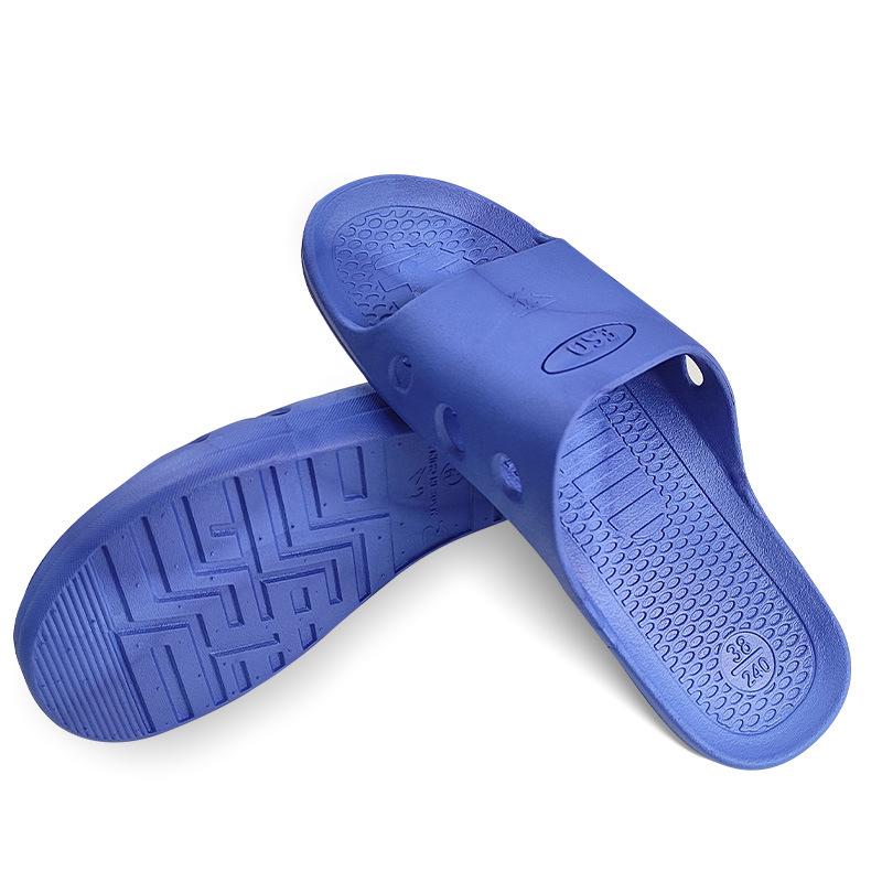 

Антистатичні синьо-чорні безпилові SPU шестиотвірні закриті капці Size 38 (240)