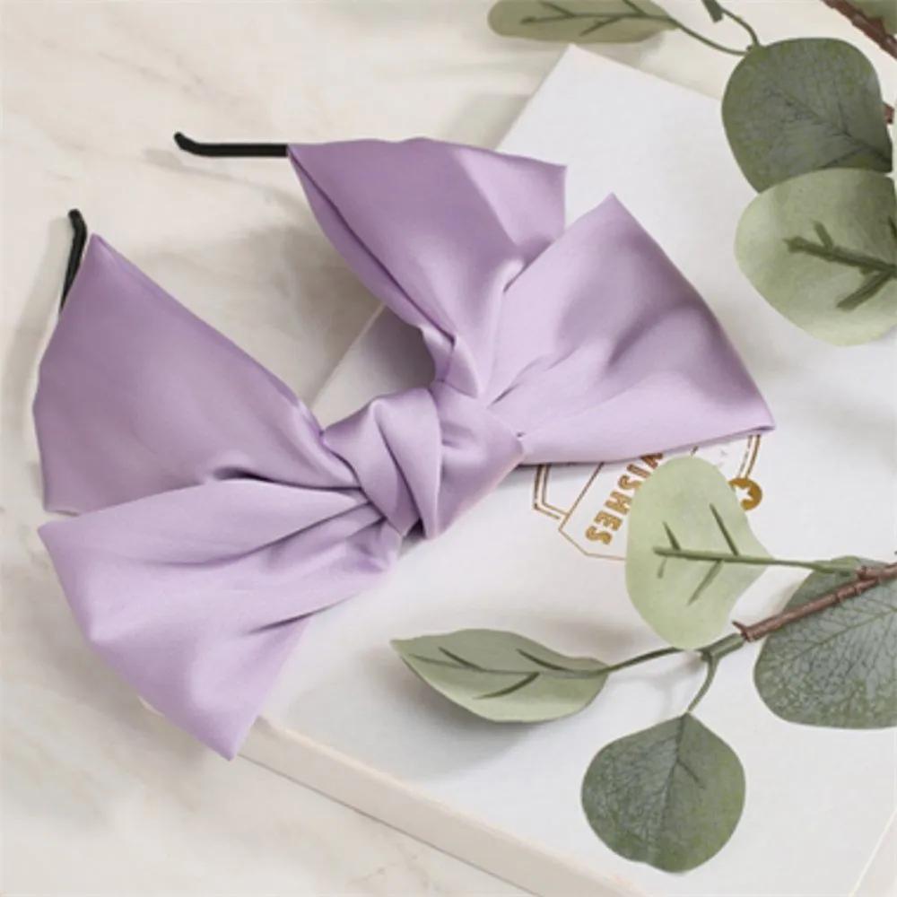 Large ribbon headband purple women s hairband wide headband for women