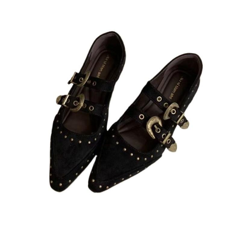 Fashion Designer Summer New Women Loafers Flats Pointed Toe Shoes Fashion Sandals Elegant 2025 Casual Sport Shoes Buckle Woman Sneakers