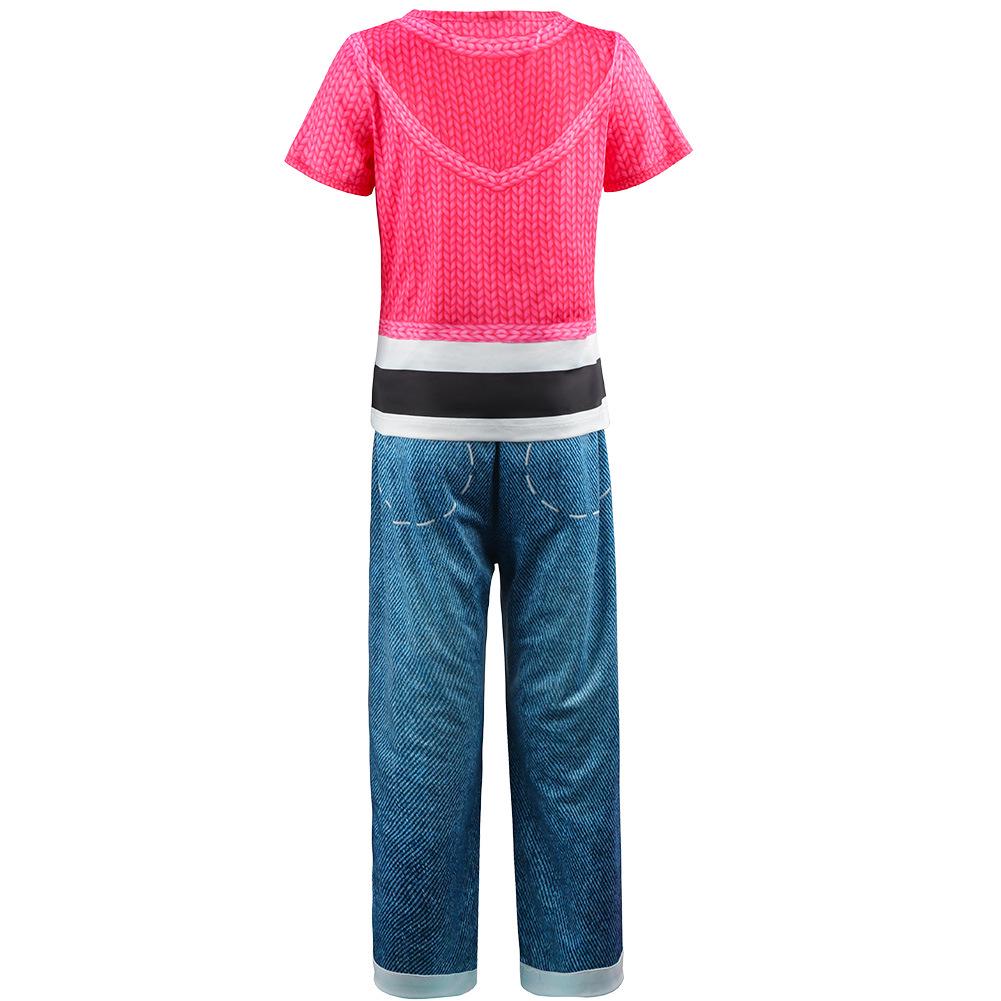 European & American Striped Girl's Cosplay Summer Short Sleeve Performance Birthday Costume