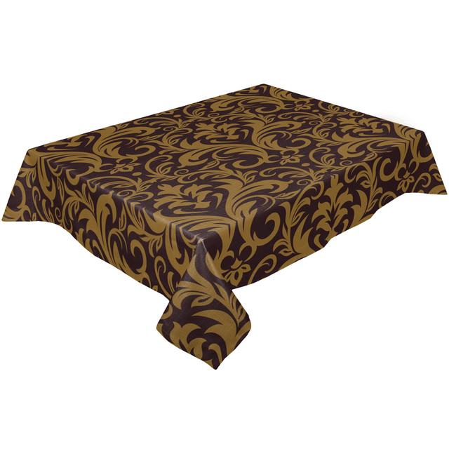 Baroque Flower Leaves Round Tablecloth Waterproof Wedding Table Decor Tablecloth Kitchen Dinning Table Cover