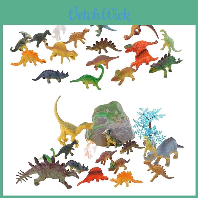 Dinosaur Model Toy Set Jurassic Plastic Tyrannosaurus Rex 17 Pieces Included!