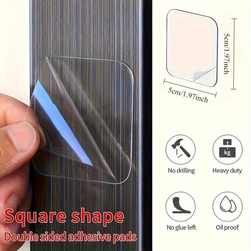 10/30pcs  Heavy Duty Double-Sided Tape - No Drill, Nail-Free Strong Adhesive, Transparent Clear, for Plastic, Glass, Metal