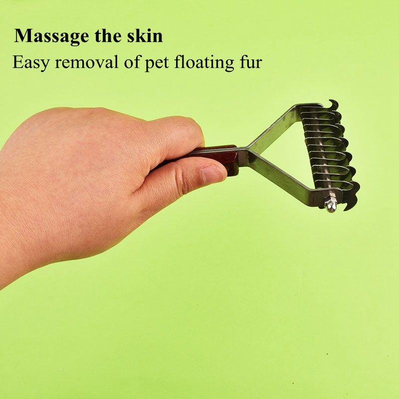 Pet Dog Comb Removers HairKnot Cutter Hair Grooming Groomer Brush For Dogs Cats With Wooden Handle Trimmer Knife Pet Accessoires