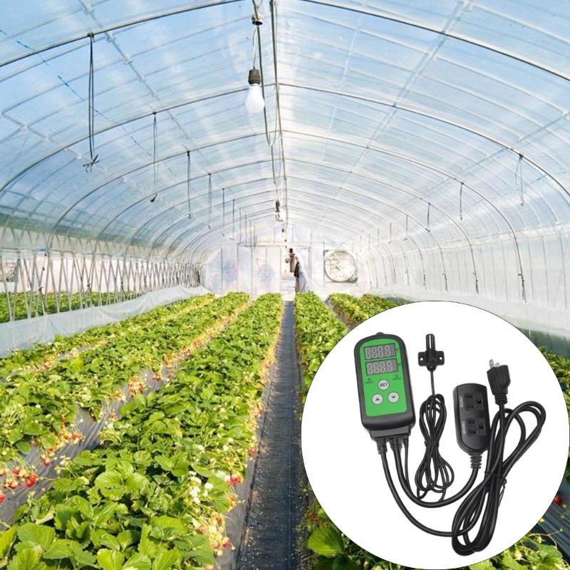 Digitaler Feuchtigkeitsregler 1200W 110V für Gewächshaus Pilzzucht Heimbrauen Intelligentes Steuerungssystem